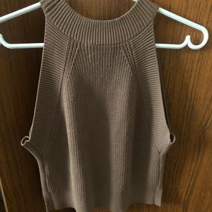 Aritzia wilfred halter tank camel M